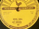 Roy Orbison Devil Doll b/w Sweet and Easy to Love 78 rpm Sun Memphis VG + Rock 