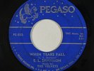 Sweet Soul/Popcorn 45 E.L. SHANNON When Tears Fall / Poor Man's Life on Pegaso