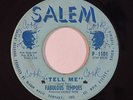 Sweet Soul/R&B 45 FABULOUS TEMPOES Tell Me / Nut Sundae on Salem