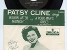 Rare Country 45 & Picture Sleeve - Patsy Cline - Walkin' After Midnight - Decca