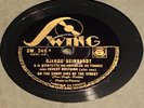78 RPM RECORD DJANGO REINHARDT SWING SW. 249 I WON'T DANCE ON THE SUNNY SIDE