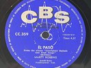 MARTY ROBBINS - El Paso / Running Gun  78 rpm South Africa CBS CC359