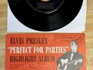 Elvis Presley  PERFECT FOR PARTIES (ROCK N ROLL PROMO EP 45) SPA-7-37.   NICE