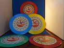 Vintage Red Raven 78 Movie Records with 2 Magic Mirrors