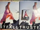 Pink SIGNED TRUSTFALL Autograph Poster + blue LP Pink Vinyl Cassette Bundle RARE