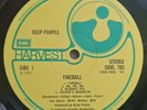 Deep Purple LP Fireball UK Harvest 1st Press A-2U B-3U LOVELY COPY