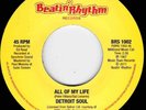 NORTHERN SOUL - DETROIT SOUL - ALL OF MY LIFE - UK BEATIN RHYTHM  -