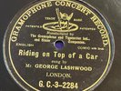 GEORGE LASHWOOD Riding on top of a car Gramophone Monarch 2284 10