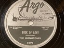 The MONOTONES - Book Of Love / You Never Loved Me 78 RPM 10