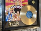JIMI HENDRIX SIGNED PRINT VINYL 24KT GOLD LP Axis: Bold As Love With COA 18x22”