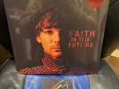 LOUIS TOMLINSON FAITH IN THE FUTURE BLACK WHITE MARBLE LP + HAND SIGNED ART CARD