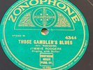 JIMMIE RODGERS Those Gambler's Blues Zonophone 4344 10