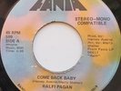 45 LATIN SOUL / RALFI PAGAN / COME BACK BABY / FANIA / LISTEN