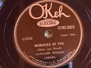 Okeh 41556 Garland Wilson MEMORIES OF YOU piano Jazz   78 rpm E+/EE+ 1932