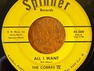 RARE OHIO GARAGE 45 THE COBRAS IV all I Want / time Is The Master SPINNER 260 F