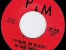 YOUNG MONKEY MEN 45-1967-I'm Waitin' For The Letter (P&M) NJ Garage Rock