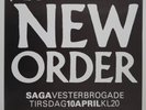 NEW ORDER 10 April 1984 concert poster Copenhagen Denmark SYNTH Joy Division