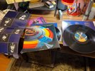 1977  Electric Light Orchestra OUT OF THE BLUE 2 LPs POSTER & AD   EUC