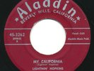 LIGHTNIN' HOPKINS - My California / So Long - ALADDIN - Blues 45
