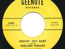 SHELLON PHILLIPS w / GUITAR SLIM GREEN - Movin' Out Baby - GEENOTE  - Blues 45