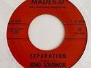 Mod New Breed R&B 45 KING SOLOMON Separation/Little Dab Will Do It HEAR Mader-D