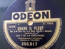 Les Cinq de la Chanson Quand il pleut 78 RPM Odeon 250.817