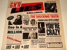 GUNS N' ROSES : LIES Vinyl LP Record Album (Geffen 1988) / BANNED INNER SLEEVE