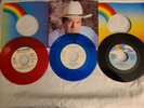 George Strait 2 promo vinyl The Chair (blue) Nobody in his right mind (red) + 1