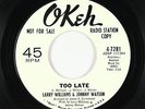 Northern Soul 45 - Larry Williams & Johnny Watson - Too Late - Okeh - VG+ mp3