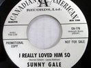 SUNNY GALE 45 I Really Loved Him So VG++ One-Sided PROMO northern soul   Mc 1595