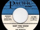 MONZAS - BABY YOU KNOW/WHERE IS LOVE - CAROLINA SWEET SOUL BEACH MUSIC 45 - HEAR