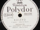 Ravel Boléro Ravel Lamoureux  2 x 78 trs RPM 78 Polydor 566 030/1 NM -