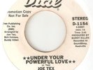 JOE TEX Under Your Powerful Love DIAL PROMO NORTHERN SOUL USA 45