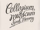 Collegium Musicum - Speak, Memory (Vinyl 2LP - 2017 - EU - Original)