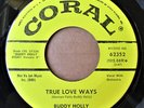Buddy Holly DJ PROMO 45 - True Love Ways b/w Bo Diddley Coral Record MINT-