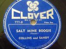 Collins and Sandy, Piano Duo, Clover Records 777 Salt Mine Boogie/The Man I Love