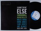 CANNONBALL ADDERLEY Somethin' Else BLUE NOTE LP VG+ stereo w 63rd RVG ear h