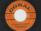 ROCKABILLY 45 -JOHNNY BURNETTE TRIO- THE TRAIN KEPT A ROLLIN' - HEAR  1956 CORAL