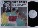CHET BAKER Live In Paris/Live In Nice FRANCE'S CONCERT LP VG+ france i