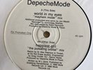 Depeche mode  World in my eyes / Happiest girl white label promo 12 inch vinyl