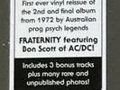 Fraternity - Flaming Galah - New Vinyl Record 2lp - RSD 2023 Bon Scott