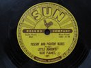 LITTLE JUNIOR'S BLUE FLAMES FUSSIN' AND FIGHTIN'/ FEELIN' GOOD  BLUES SUN 78 RPM
