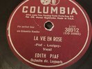 Columbia 78 RPM Edith Piaf - La Vie En Rose 38912 E FRENCH