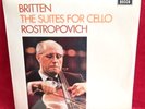 BRITTEN ROSTROPOVICH CELLO SUITES 1969 DECCA UK SXL 6393 WB ED1 RARE STEREO LP