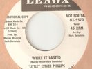 LITTLE ESTHER PHILLIPS While It Lasted LENOX PROMO NORTHERN SOUL USA 45