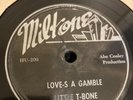 BLUES Miltone 78 RPM Little T-Bone Walker w/ Goree Carter - Loves A Gamble 5223