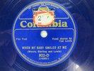 Ted Lewis - COLUMBIA 922-D - When My Baby Smiles at Me & Keep a Little Sunshine