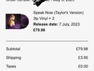 Taylor Swift Speak Now (Taylor's Version) 3lp Vinyl - PRE ORDER