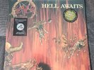 SLAYER Hell Awaits Olive Green Marbled poster 500 Worldwide NEU ovpbrar limited