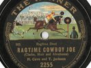 H COVE - T JACKSON - RAGTIME 78 - RAGTIME COWBOY JOE - THE RAGTIME SOLDIER MAN